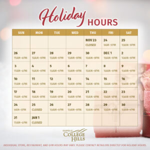 Holiday Hours 2023