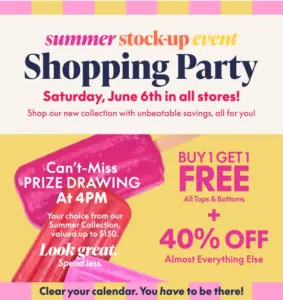 Summer Stock Up Event